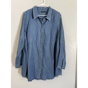 Stella Carakasi Prime Time Tunic Medium Denim Wash Blue Women's Sz XL